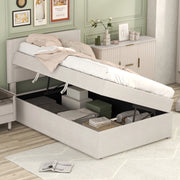 letto imbottito legno massello+mdf beige 90 x 200 cm