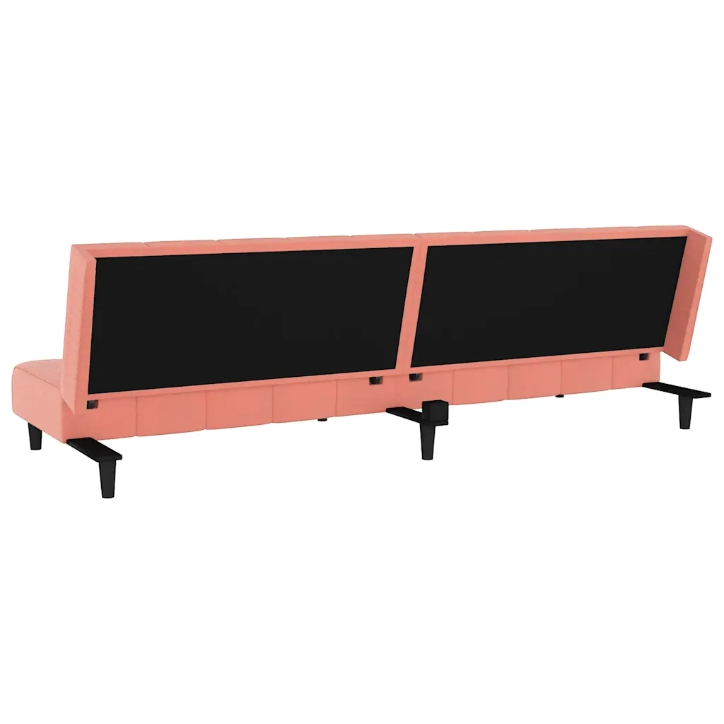 Divano letto | Sof¨¤ letto | Letto singolo a 2 Posti Rosa in Velluto