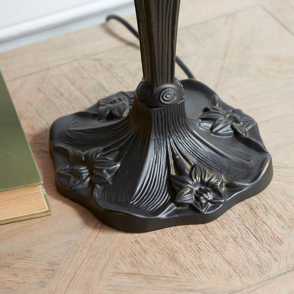 Lampada da tavolo vetrata Tiffany Dragonfly Beige 2xE27