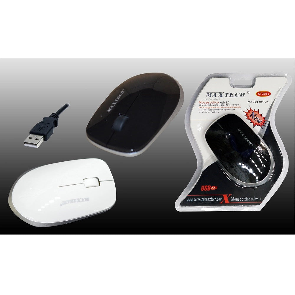 Trade Shop - Mouse Ottico Usb 2.0 2.4 Ghz Per Computer Pc Portatile Notebook Maxtech M-z011f -