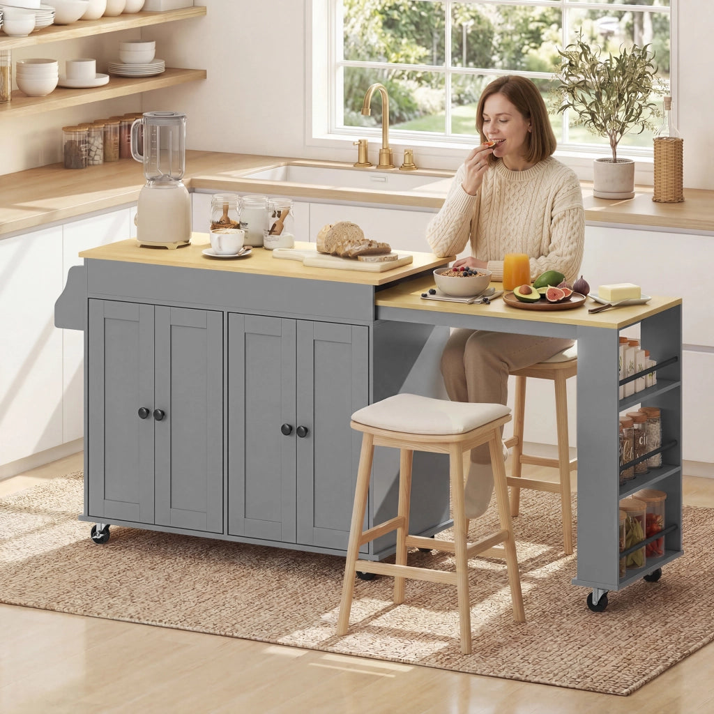 Isola Cucina con Ruote ¨C Minimal ¨C Grigio