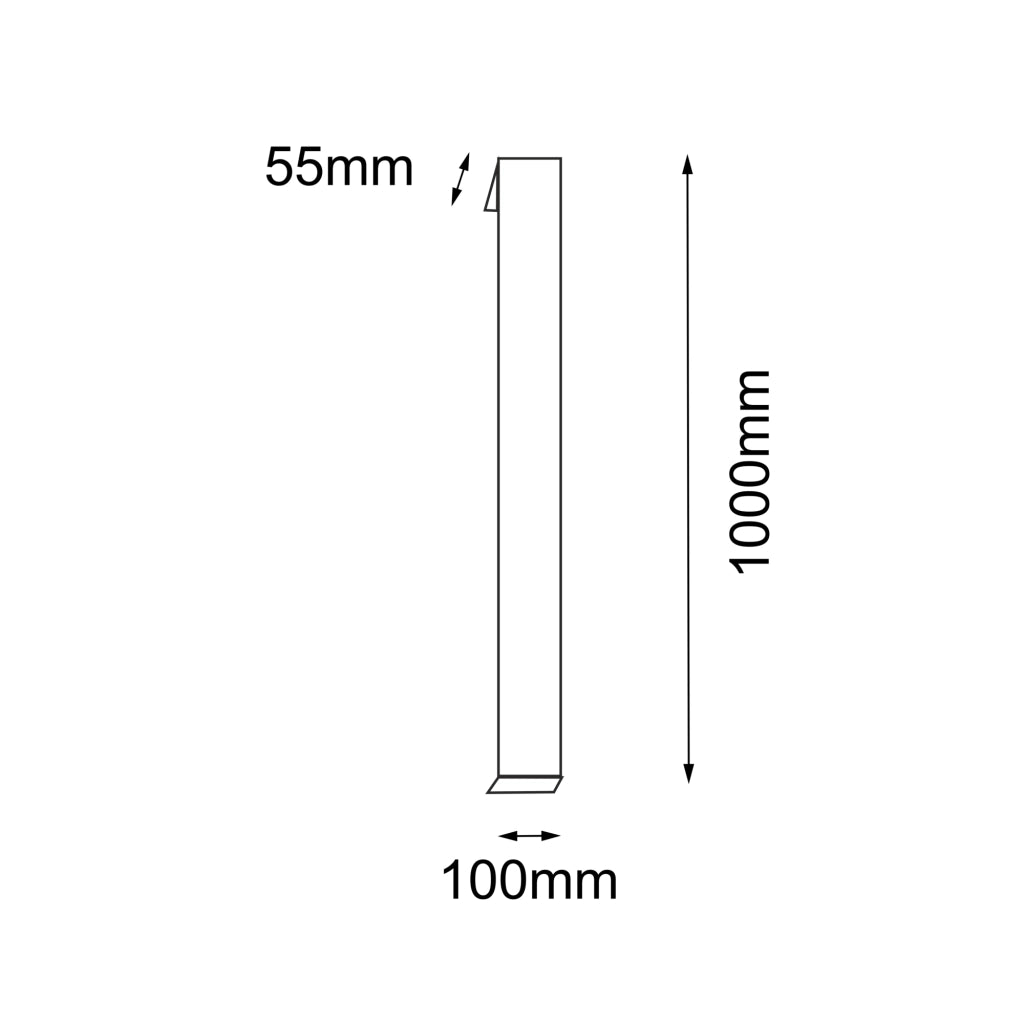 Applique esterna 100 cm antracite LED 22W 3000K HIKONE