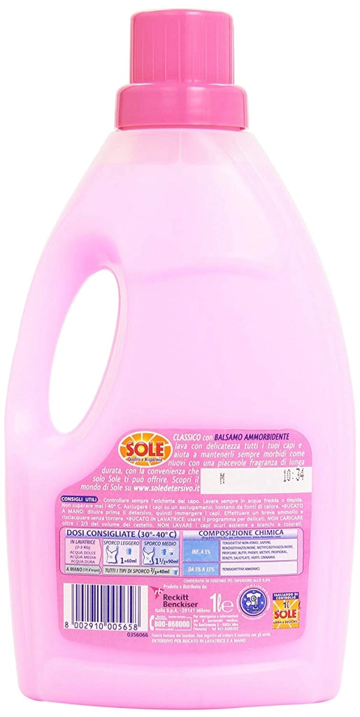 SOLE DETERSIVO PER BUCATO LANA E DELICATI DA 1 LT FORMATO CLASSICO