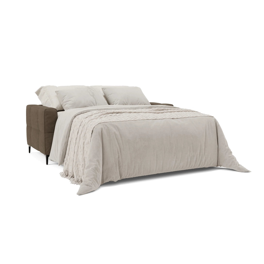 Gardenia Divano letto materasso alto 18 cm con poggiatesta reclinabili e rivestimento impermeabile T02 178 cm (mat. 120x197) marrone
