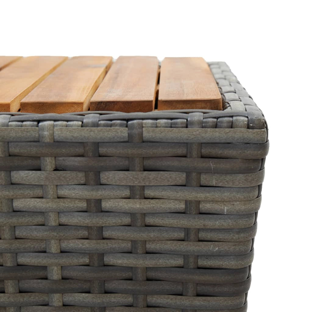 Set da bistrot da 3 pezzi per giardino e patio realizzato in resina intrecciata e legno di acacia grigio 02_0013523
