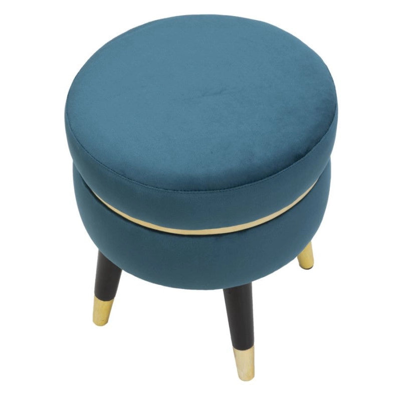 Sgabello Paris Ottanio/gold cm ø 35x40,5