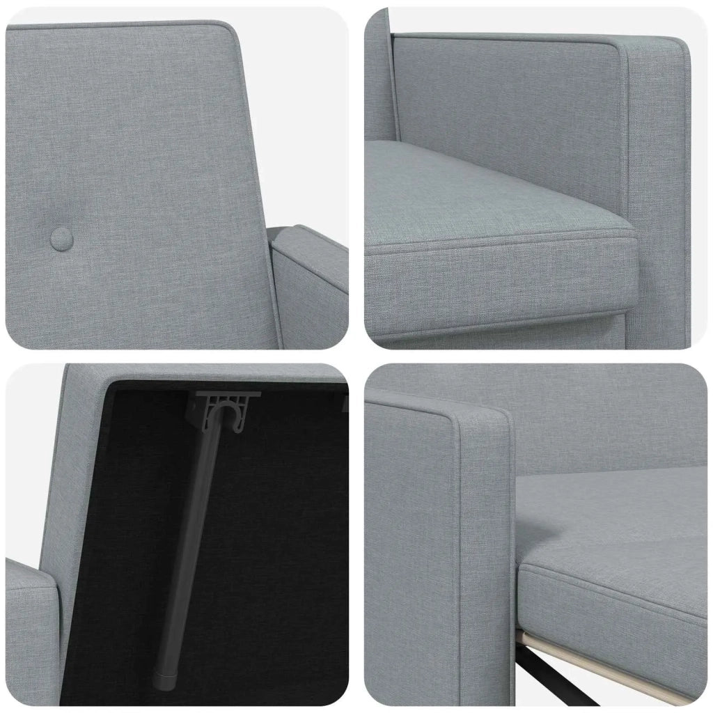 Divano Letto Estraibile Verde chiaro Tessuto 42033338