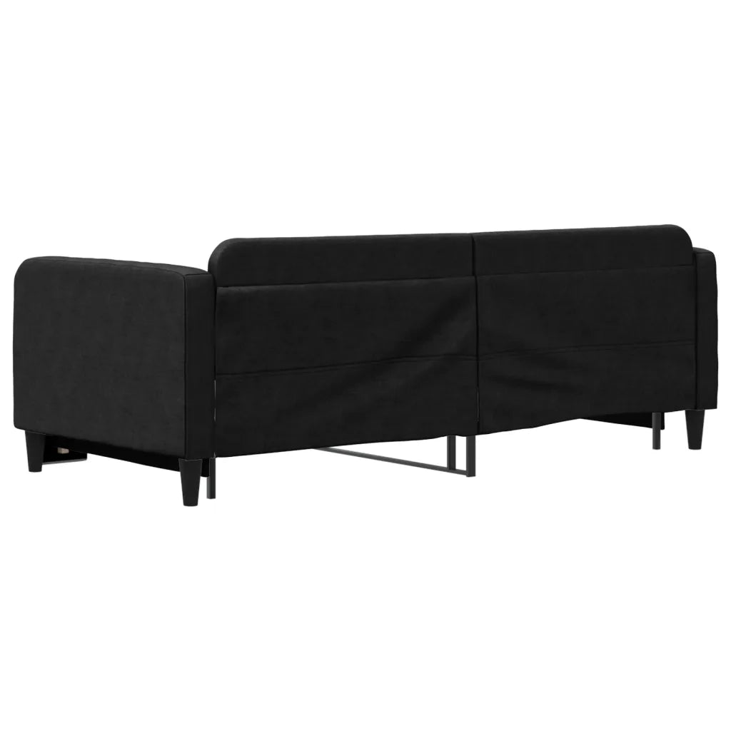 Divano letto | Sof¨¤ letto | Letto singolo Estraibile Nero 90x200 cm in Tessuto