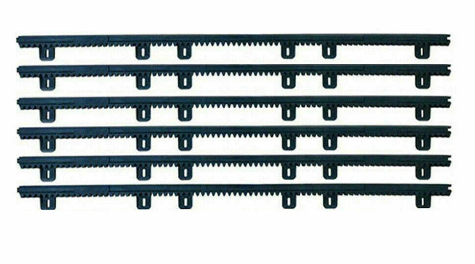 KIT CREMAGLIERA 6 MT 6MT METRI UNIVERSALE CANCELLO SCORREVOLE NYLON PLASTICA