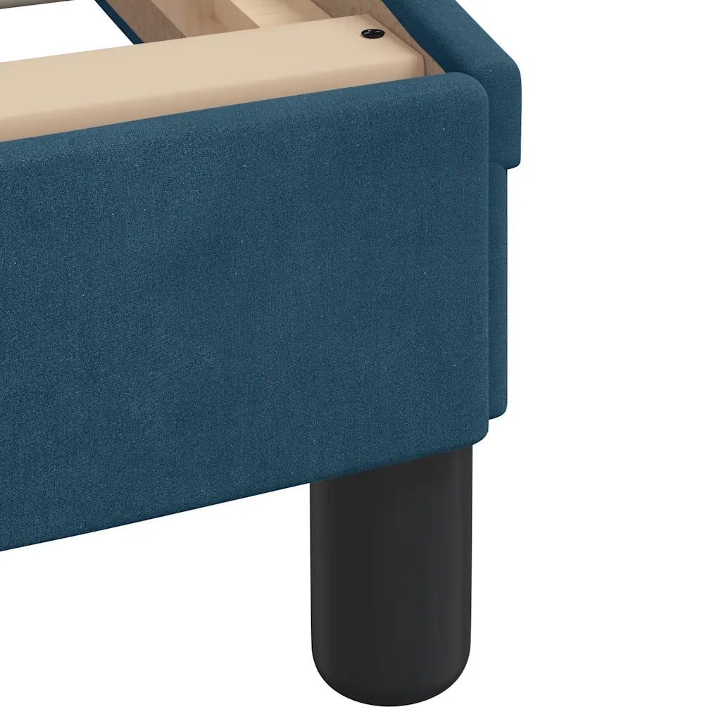 Letto con Materasso Hanko Blu 80x200 cm in Velluto