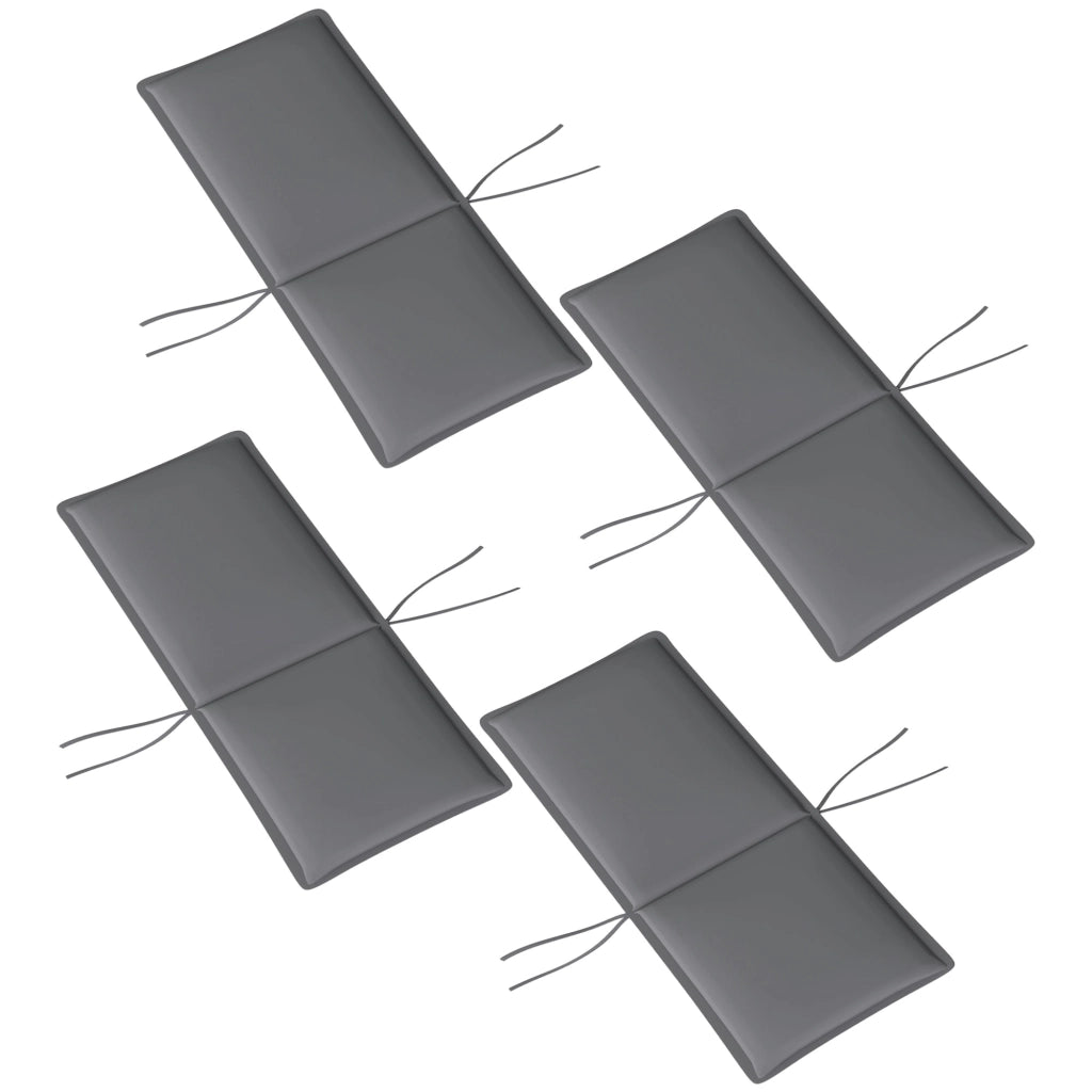 Cuscini per sedie da giardino ¨C zephmum ¨C 4 pezzi grigio 124x50x5cm