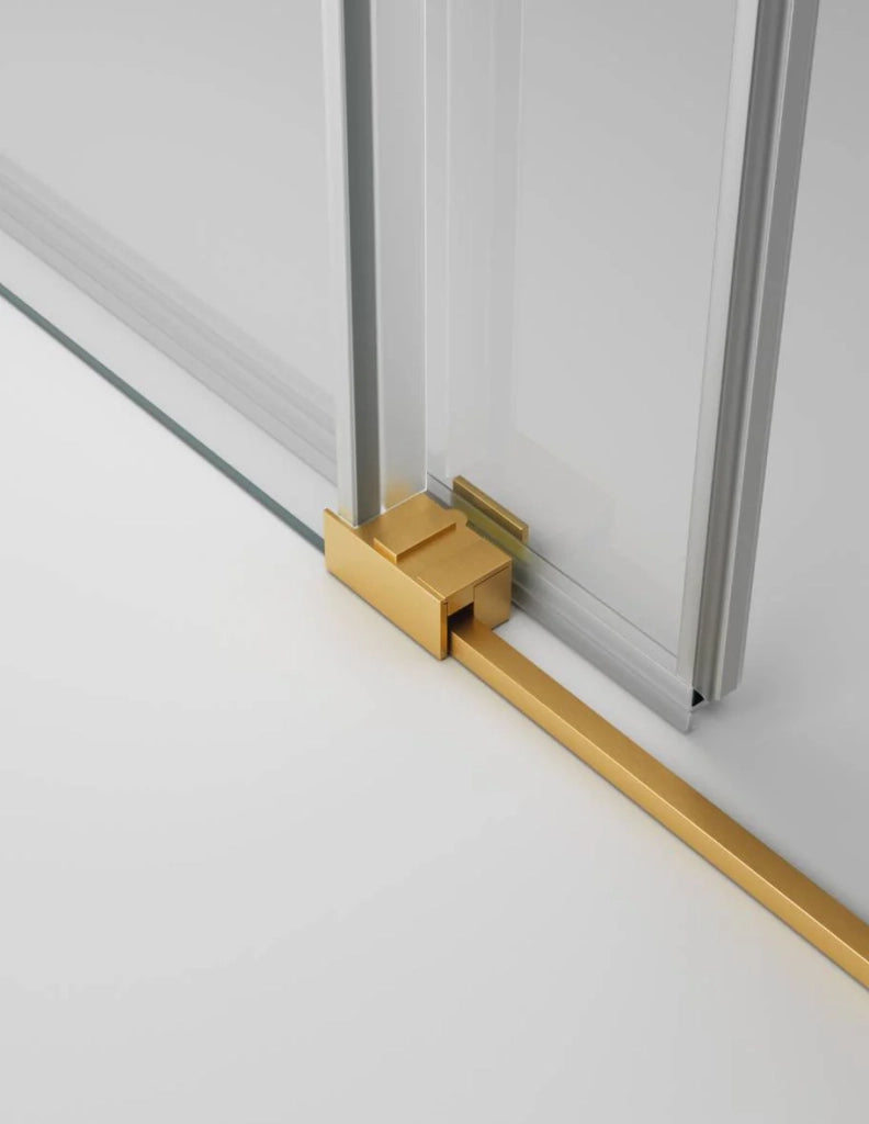 Box doccia ingresso angolare 2+2 THALASSA (BASIC) 80x80 cm Oro vetro trasparente