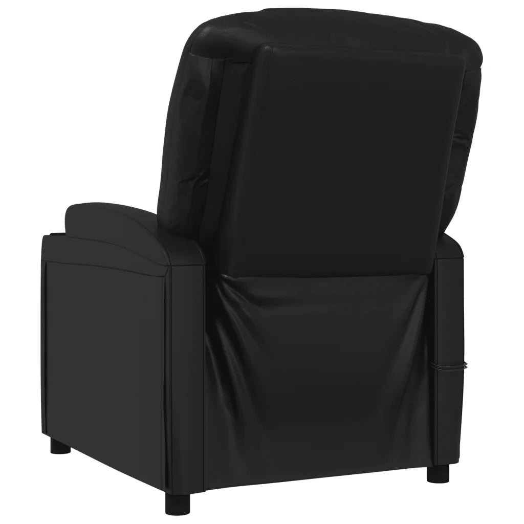 Poltrona Massaggiante Elettrica Nera in Similpelle 3073795