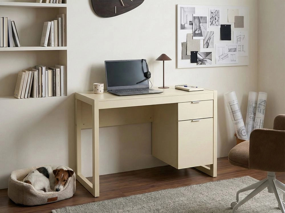 Lampada da scrivania Home Beige chiaro Legno 110 x 50 cm Cassetto contenitore Legno chiaro Design minimalista