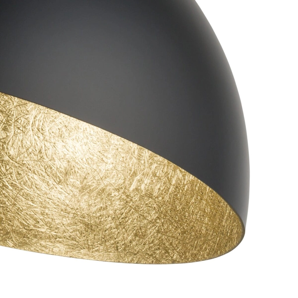 Plafoniera Sfera decorativa nera oro 50cm E27 Sigma Lighting