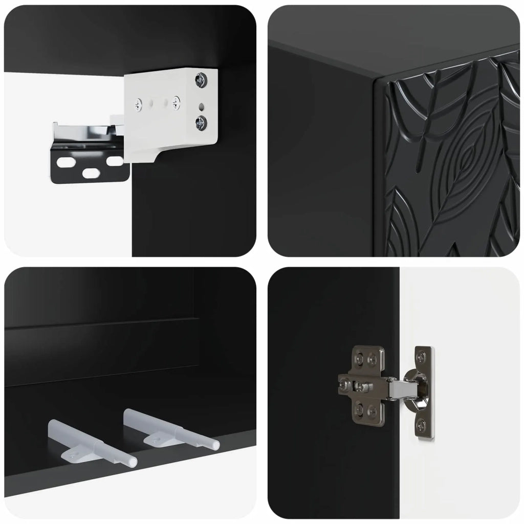 Set di armadi 2 pcs Nero Legno ingegnerizzato 3416701