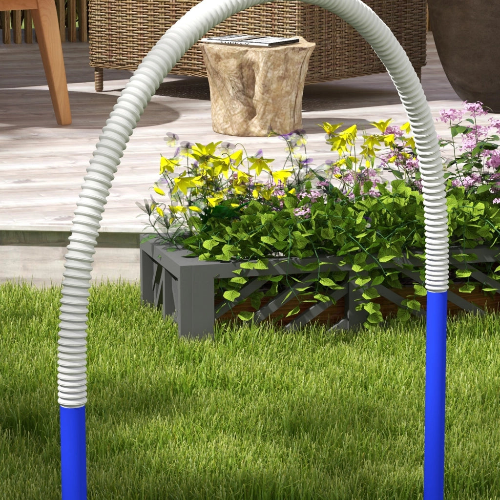Set Agility per Cani ¨C Minimal ¨C Blu+Bianco 88x64x95 cm