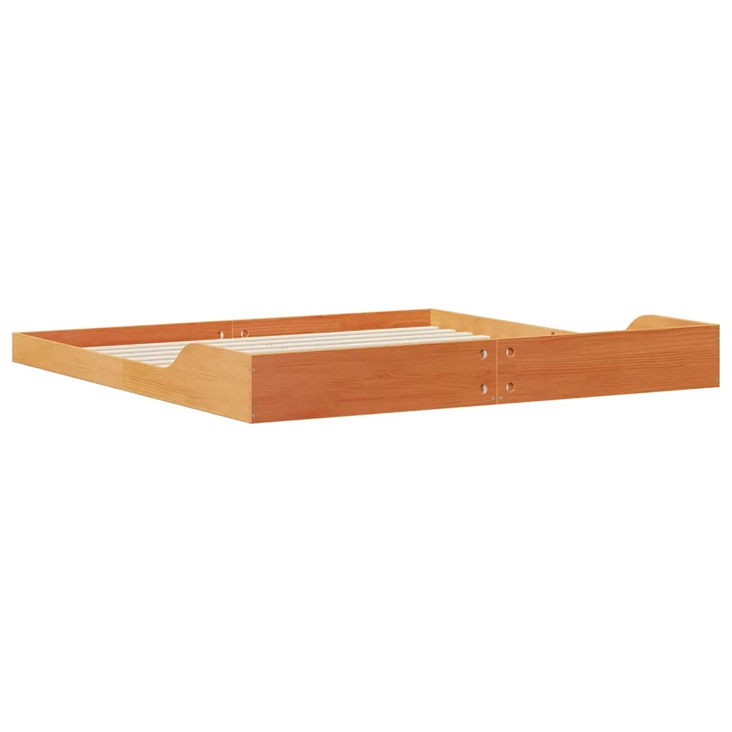 Struttura del letto Marrone cerato 200 x 220 cm Pino massello 873384