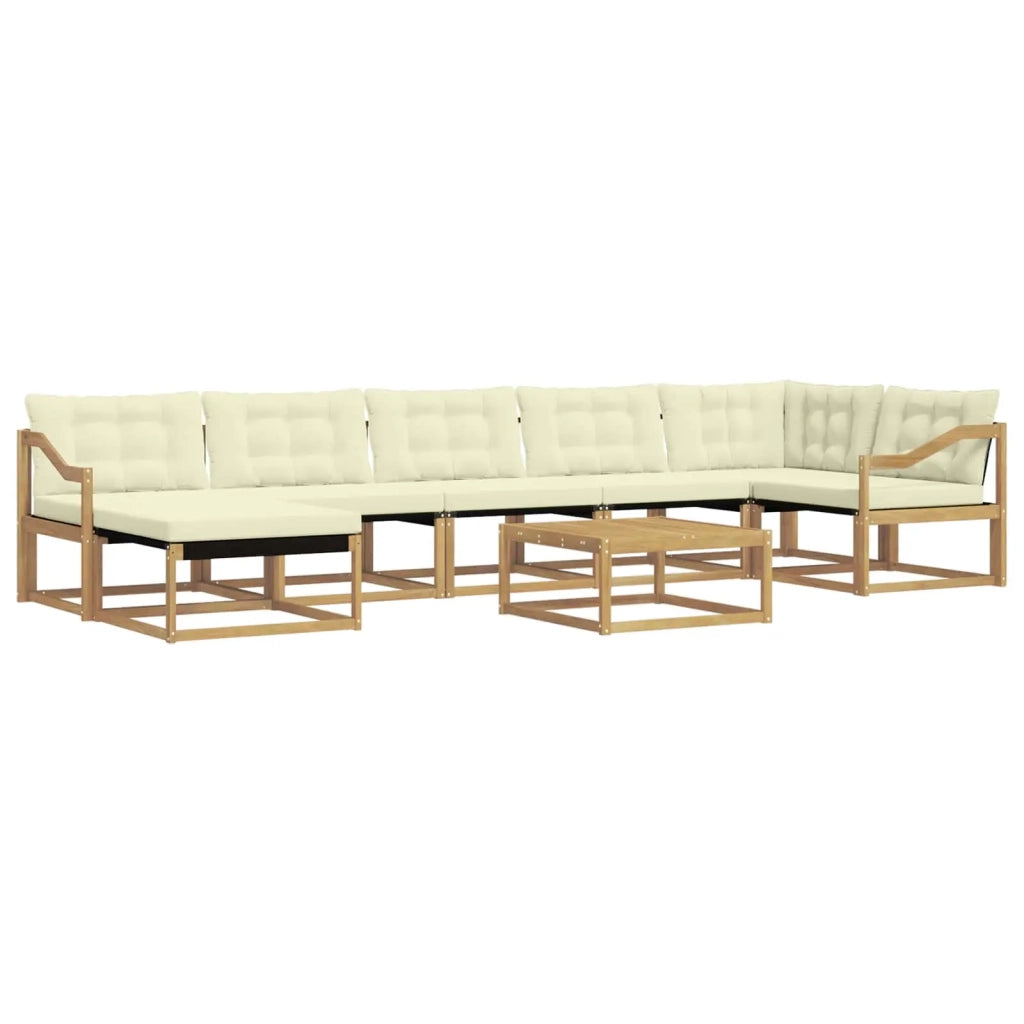 Set di divani da esterno 8 pcs Bianco e Crema 79 x 79 x 37 cm 3388932