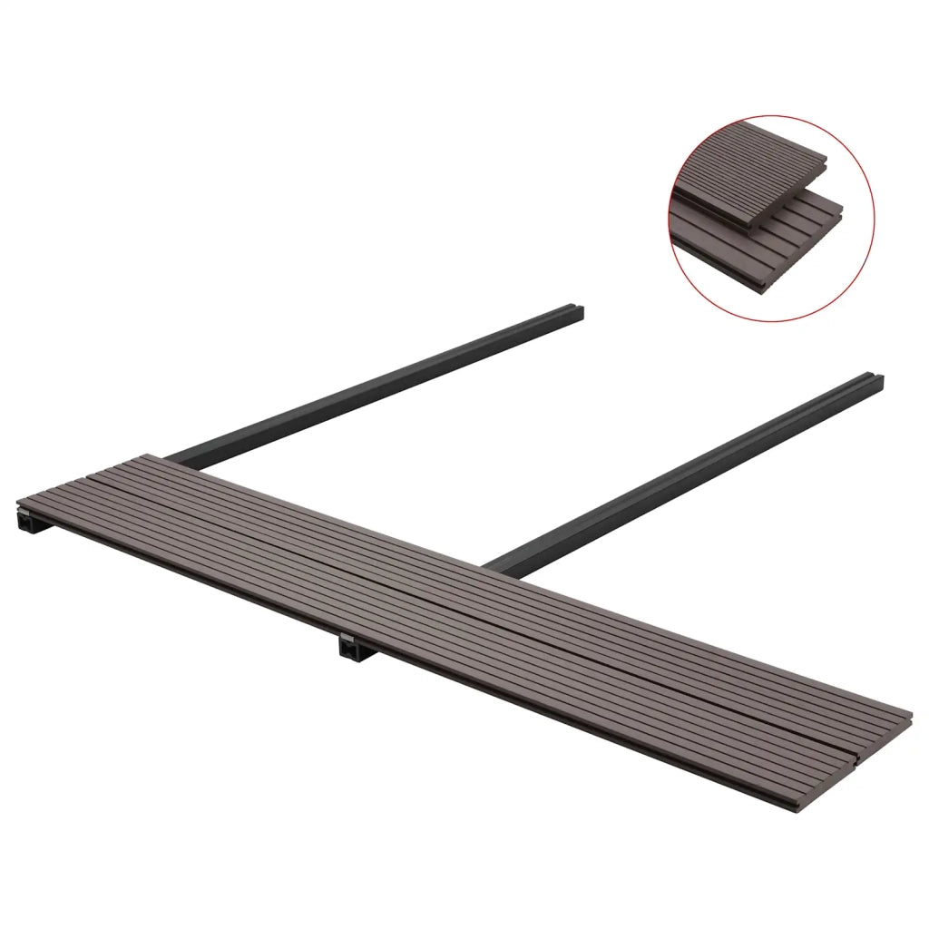 Pavimento da Deck 30 pcs Marrone Scuro WPC 3444753