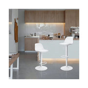 Sgabello regolabile con poggiapiede Rand colore bianco