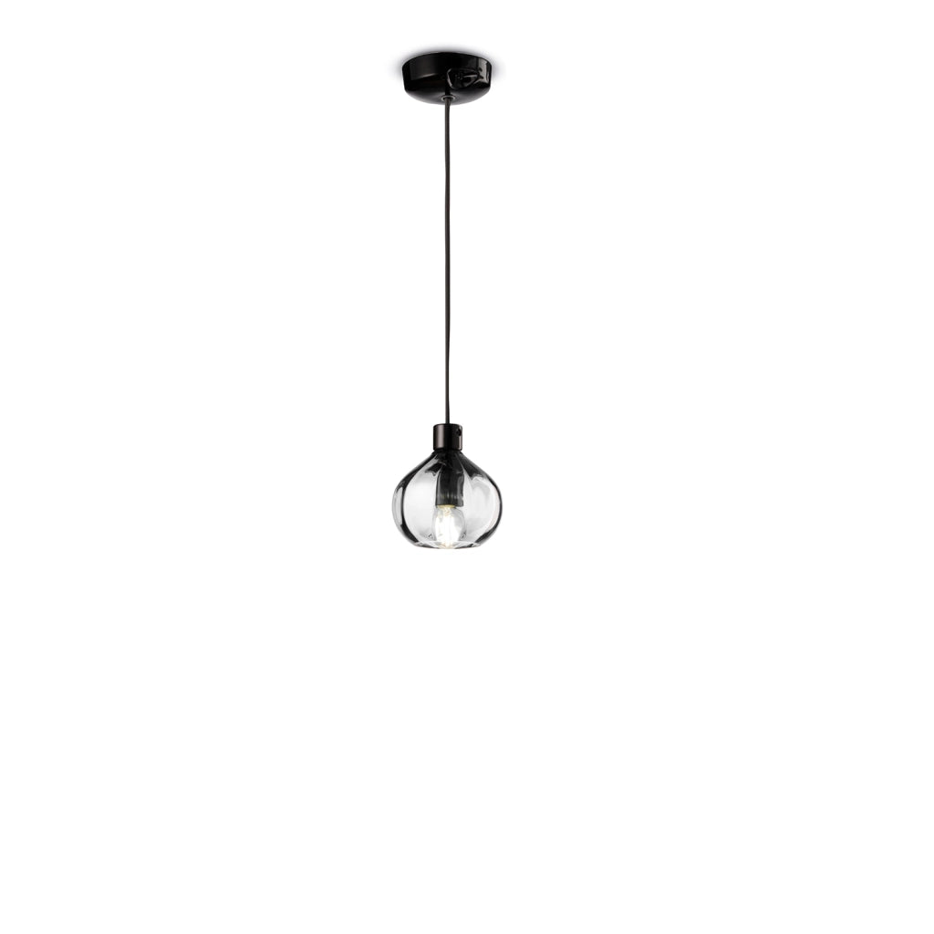 Lampadario Vintage Decò Afoxe&apos Alluminio Ceramica Cristallo 1 Luce E14