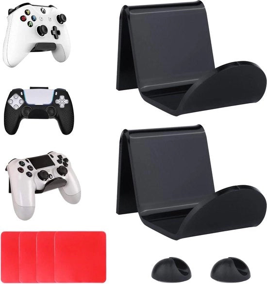 Supporto per controller - 2 pezzi | Alloggiamento universale per cuffie, PS4, PS5, Xbox, Switch Pro - Grigio.