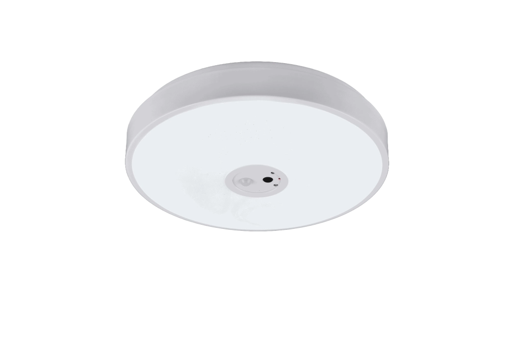 Plafoniera LED con videocamera integrata, plastica, bianco, D40 cm, Aspetta