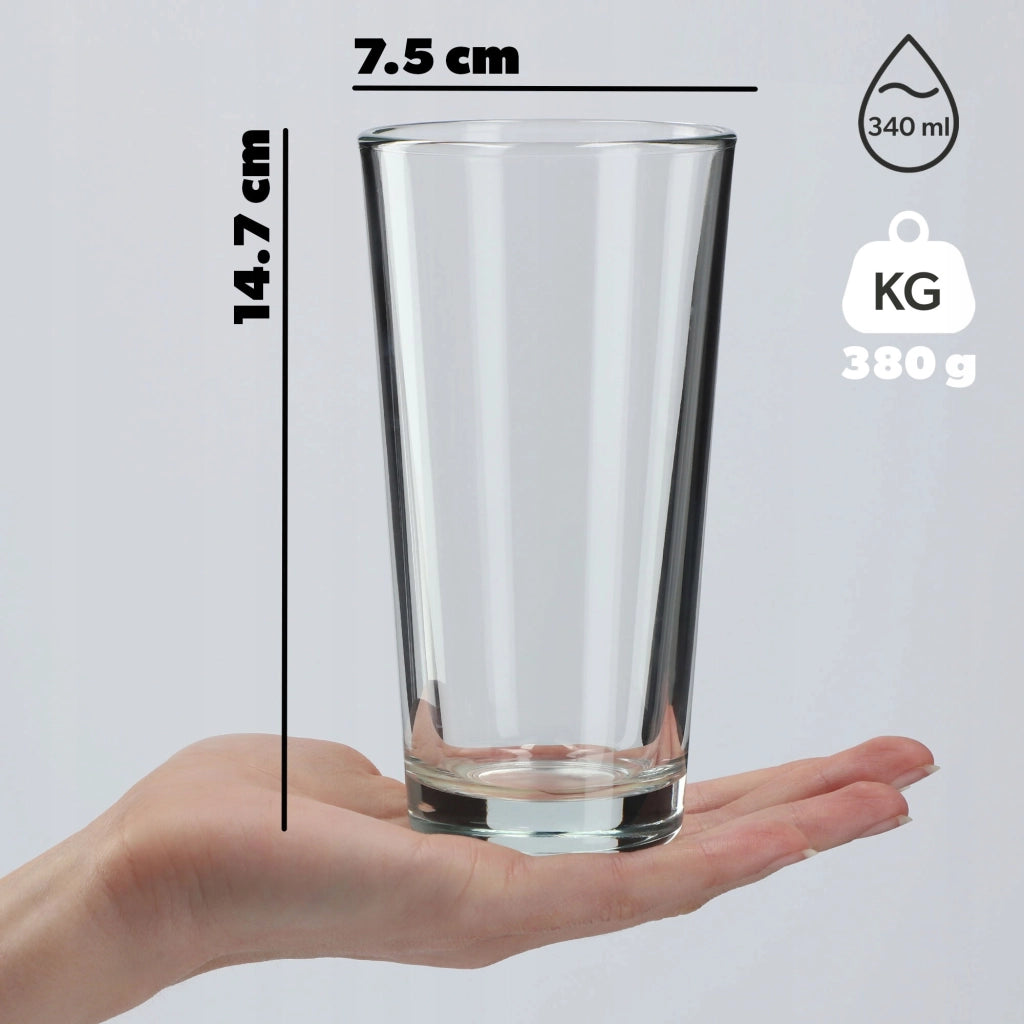 Set di 4 bicchieri KADAX da 340 ml per bevande, bibite e acqua.