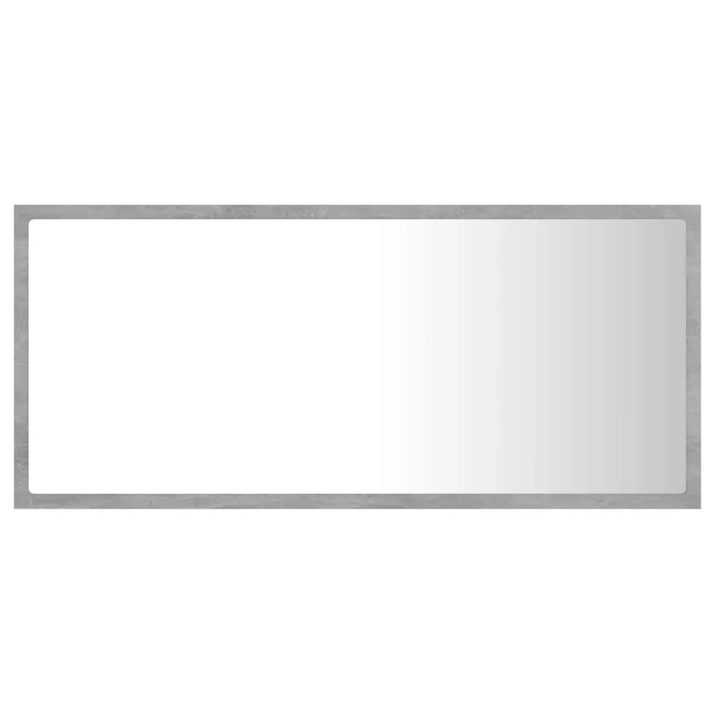 Specchio da Bagno a LED-Specchio per Bagno Grigio 90x8,5x37 cm in Acrilico