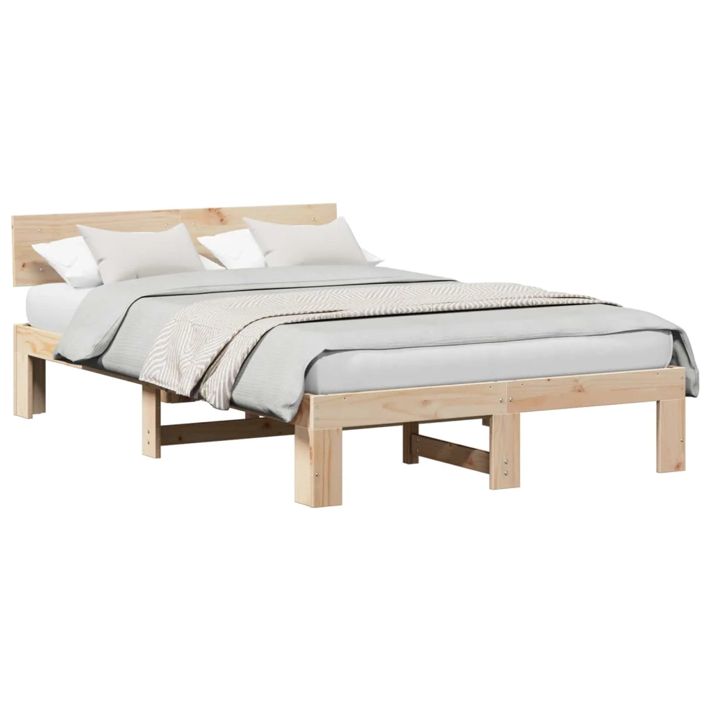 Letto matrimoniale | Letto per adulti | Struttura del letto Naturale 120 x 190 cm Pino massello