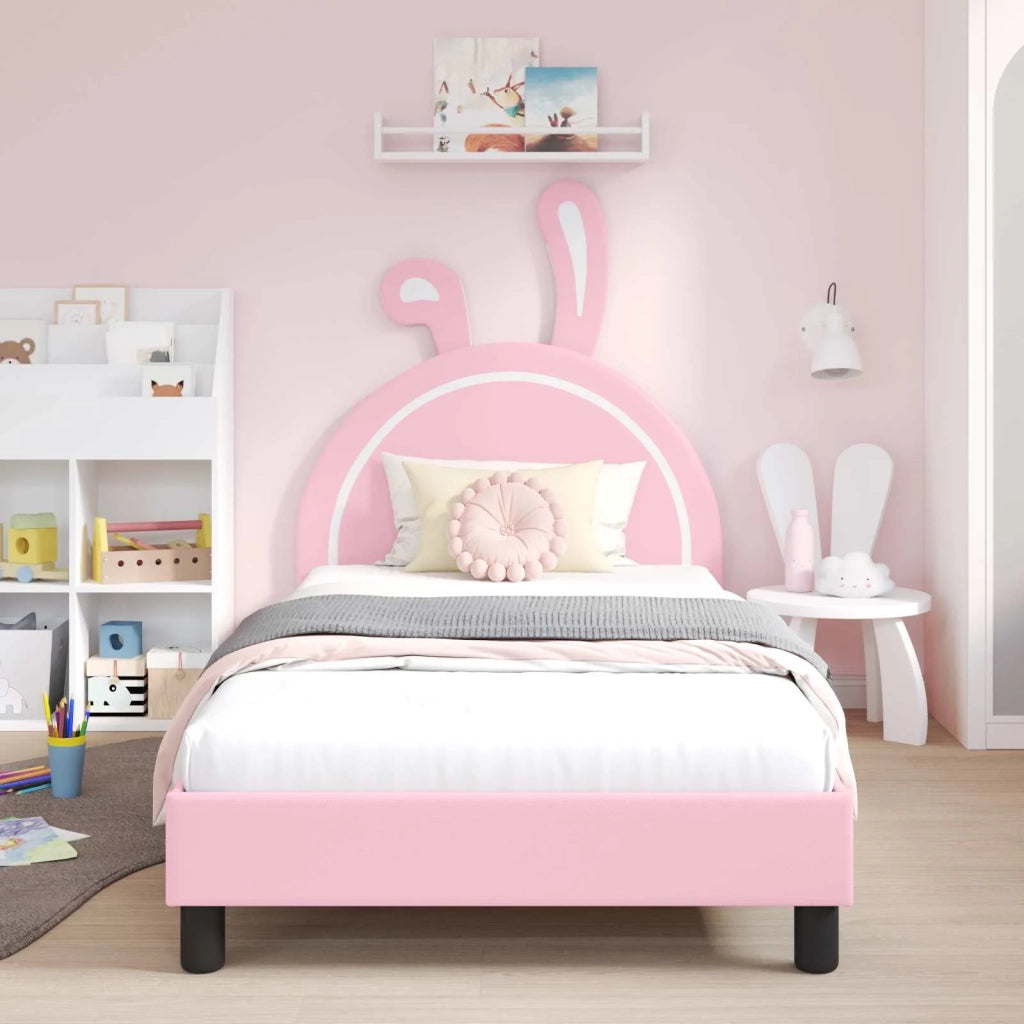 Struttura letto bambini con testata Rosa 90 x 200 cm PU 42011203
