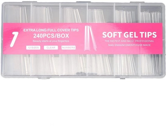 Nageltip Transparante da 240 pezzi - Alta Qualità