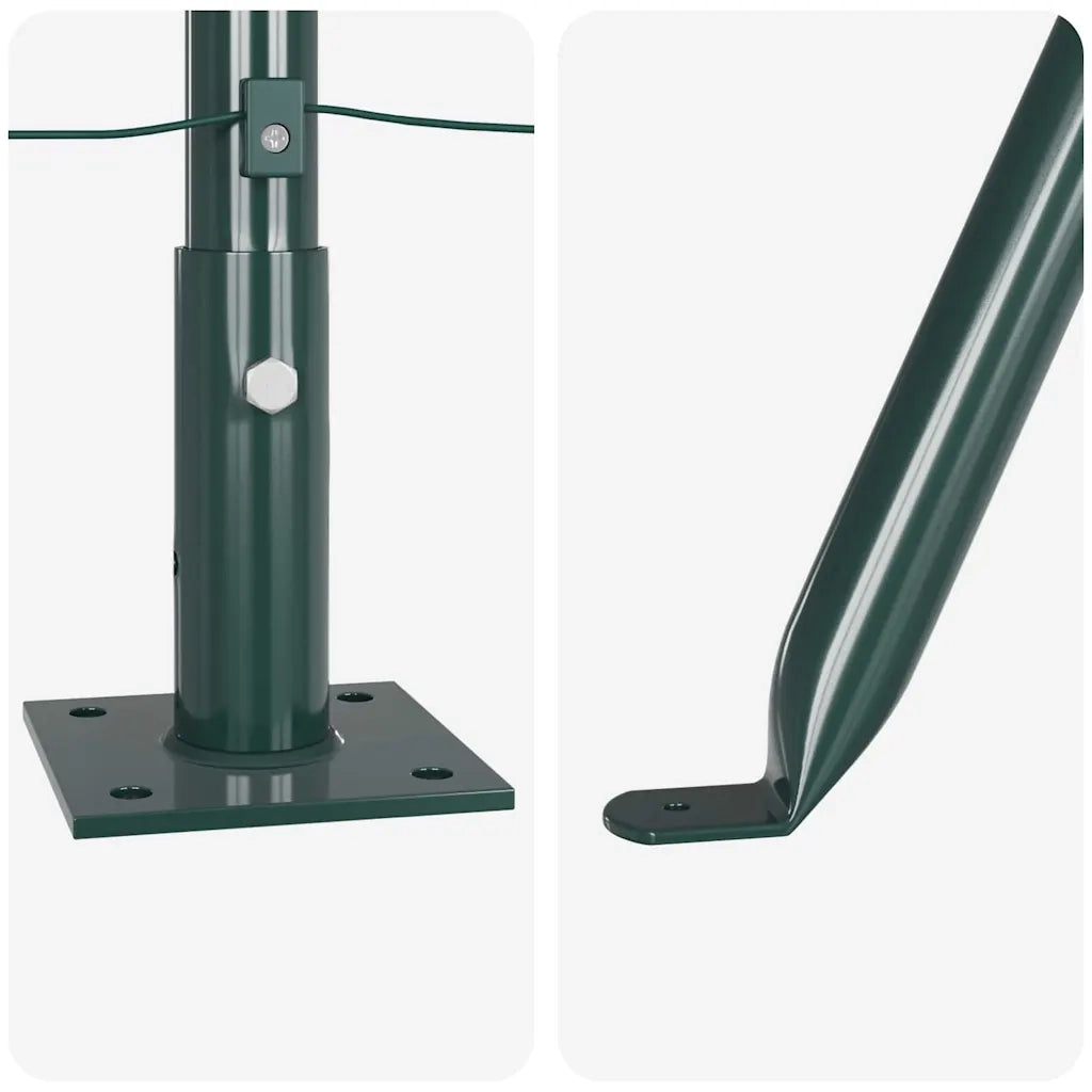 Palo della recinzione 13 pcs Verde Acciaio 42004287
