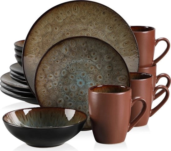 Set di Cucina per 8 Persone in Cuoio