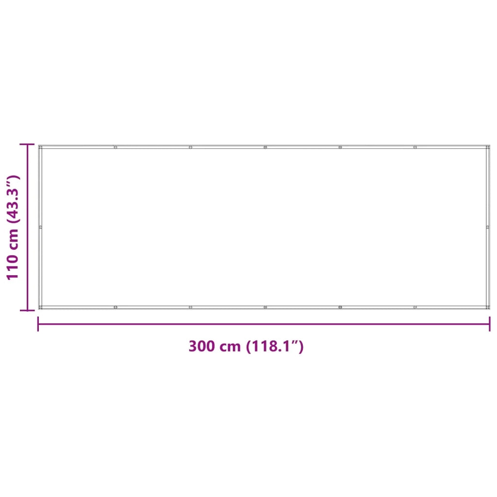 Schermo da balcone Arancione e Marrone 110 x 300 cm 42030667