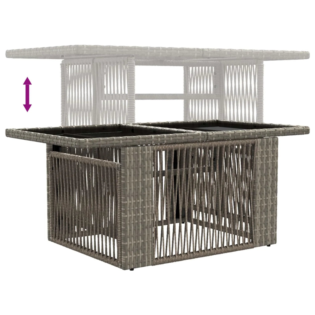 Set Divano da Giardino 11 pz Grigio polyrattan 3436526