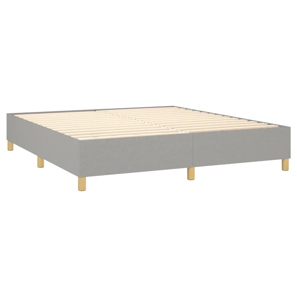 Giroletto a Molle con Materasso Grigio Chiaro180x200 cm Tessuto 3132009