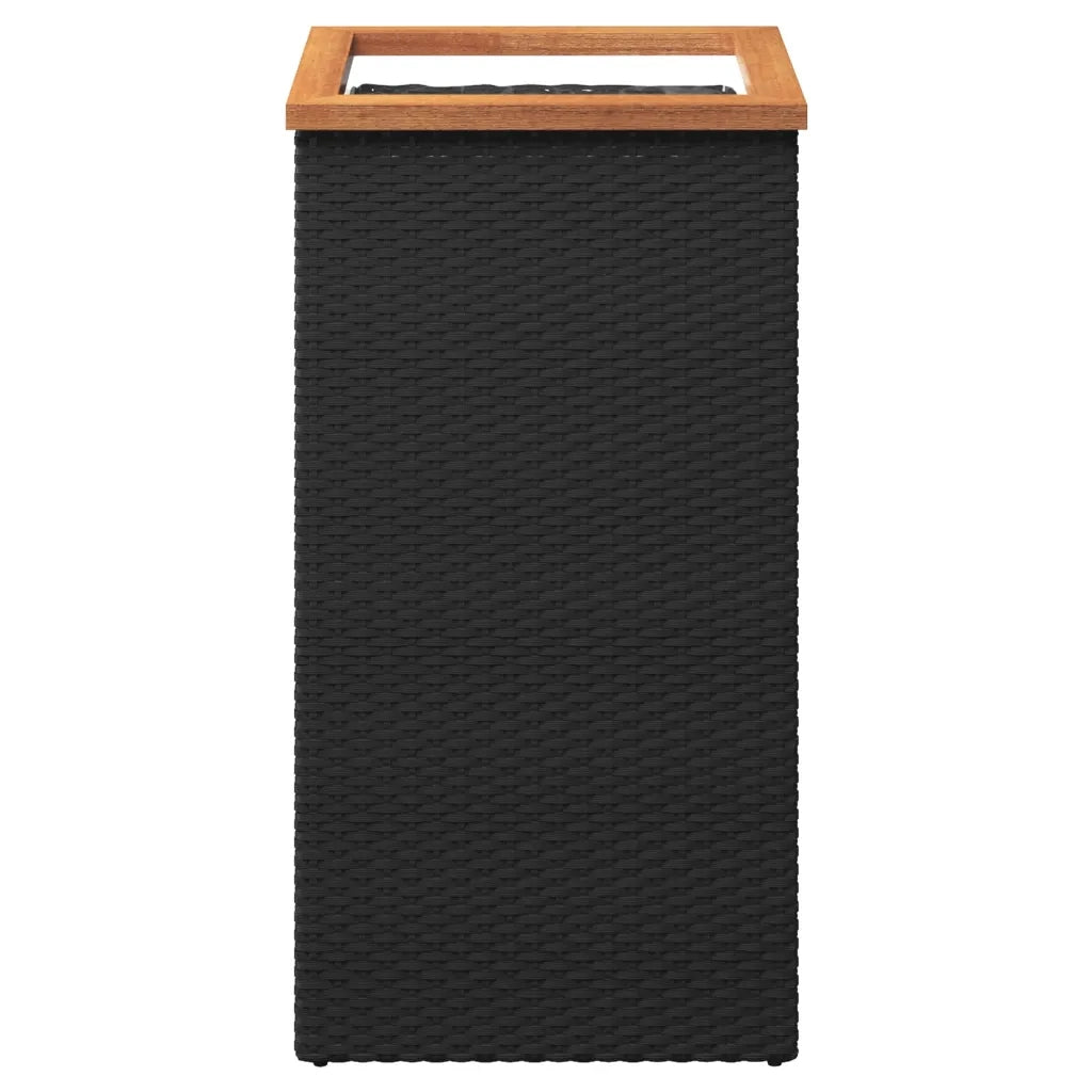 Fioriera Nera 40x40x80 cm in Polyrattan 319415