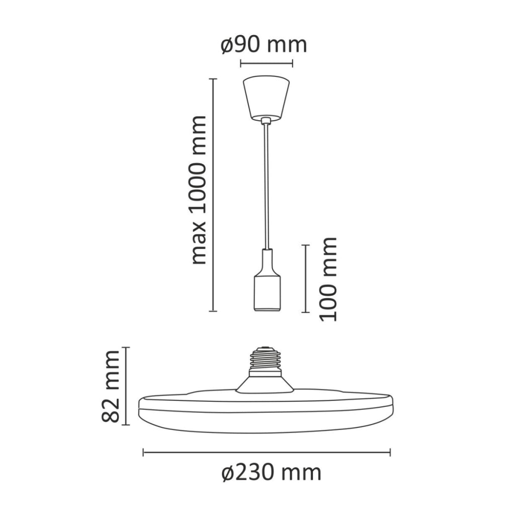 Lampada sospensione KIKI verde con LED E27 15W Polux
