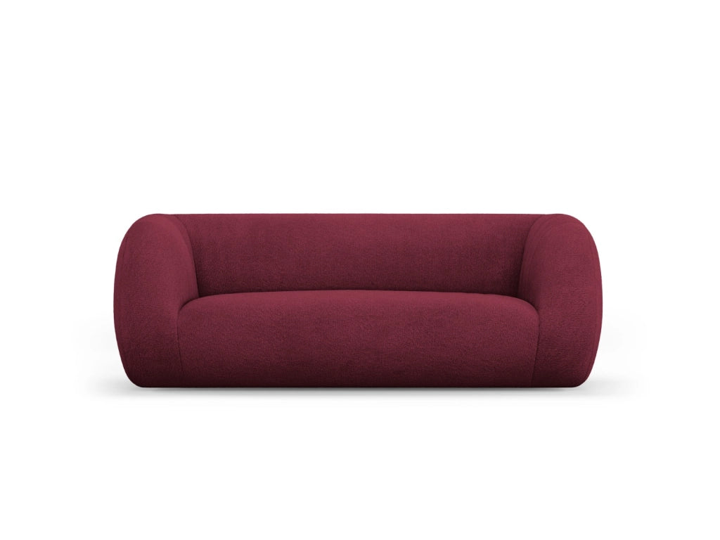 Cosmopolitan Design - Divano "Essen" 2 posti in bouclé bordeaux 