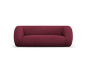 Cosmopolitan Design - Divano "Essen" 2 posti in bouclé bordeaux 