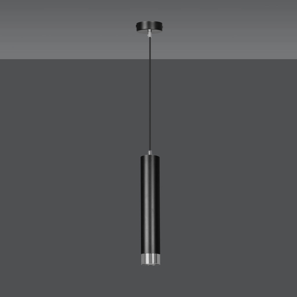 Lampada a sospensione Emibig Kibo nera cromo GU10 1 luce