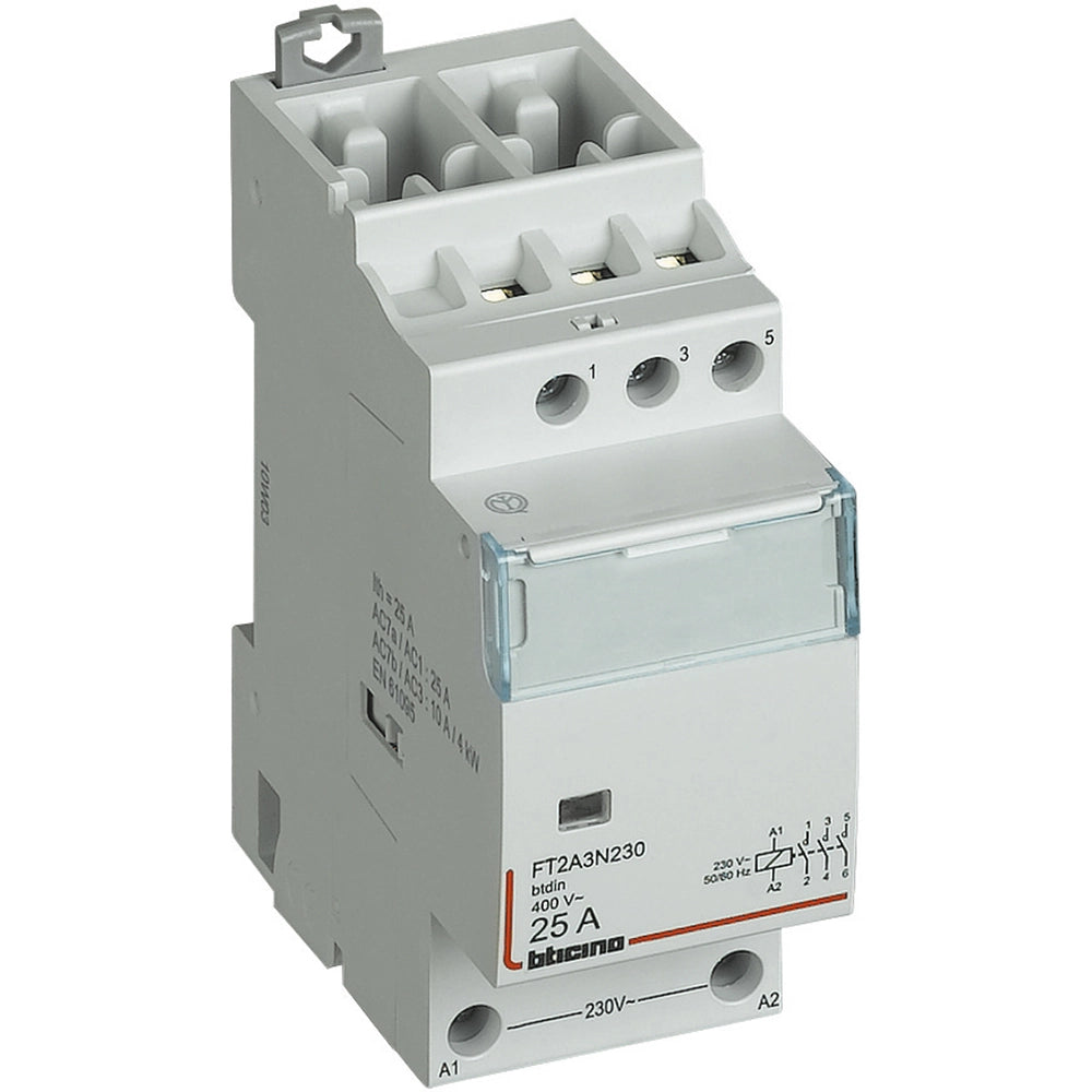 Bticino contattore 2NO+2NC 25A 230Vac AC3 FT2AC2N230