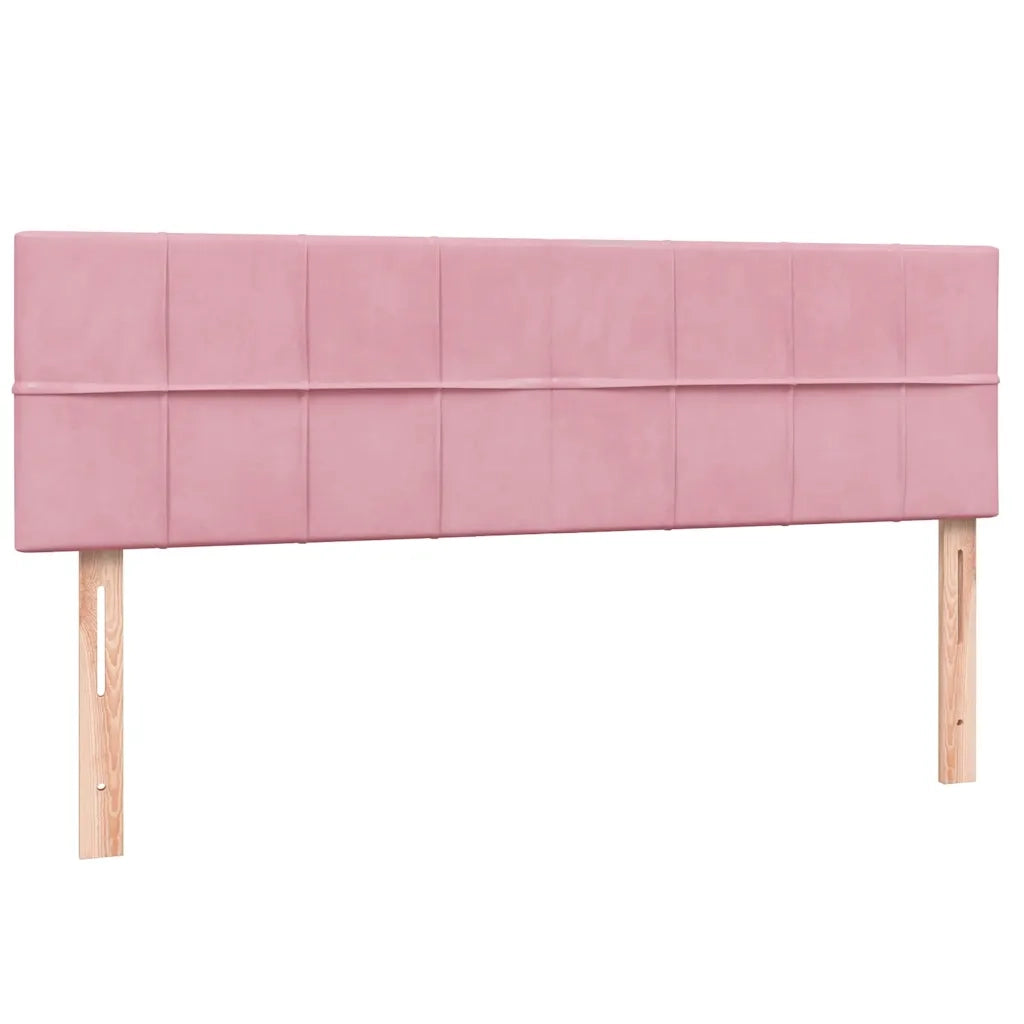 Letto a Molle con Materasso e LED Rosa 140x210 cm in Velluto 3316886