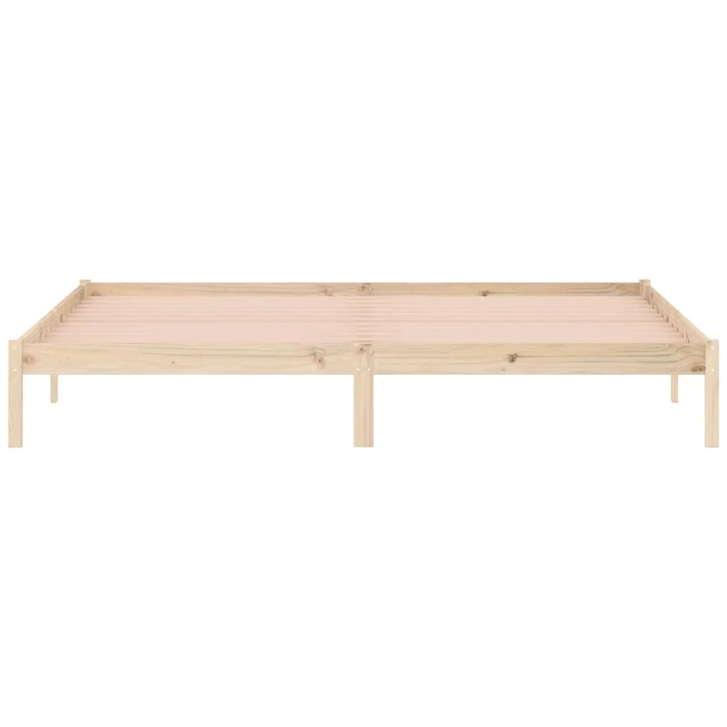 Letto matrimoniale | Letto per adulti | Giroletto senza Materasso 193x203 cm in Legno di Pino King