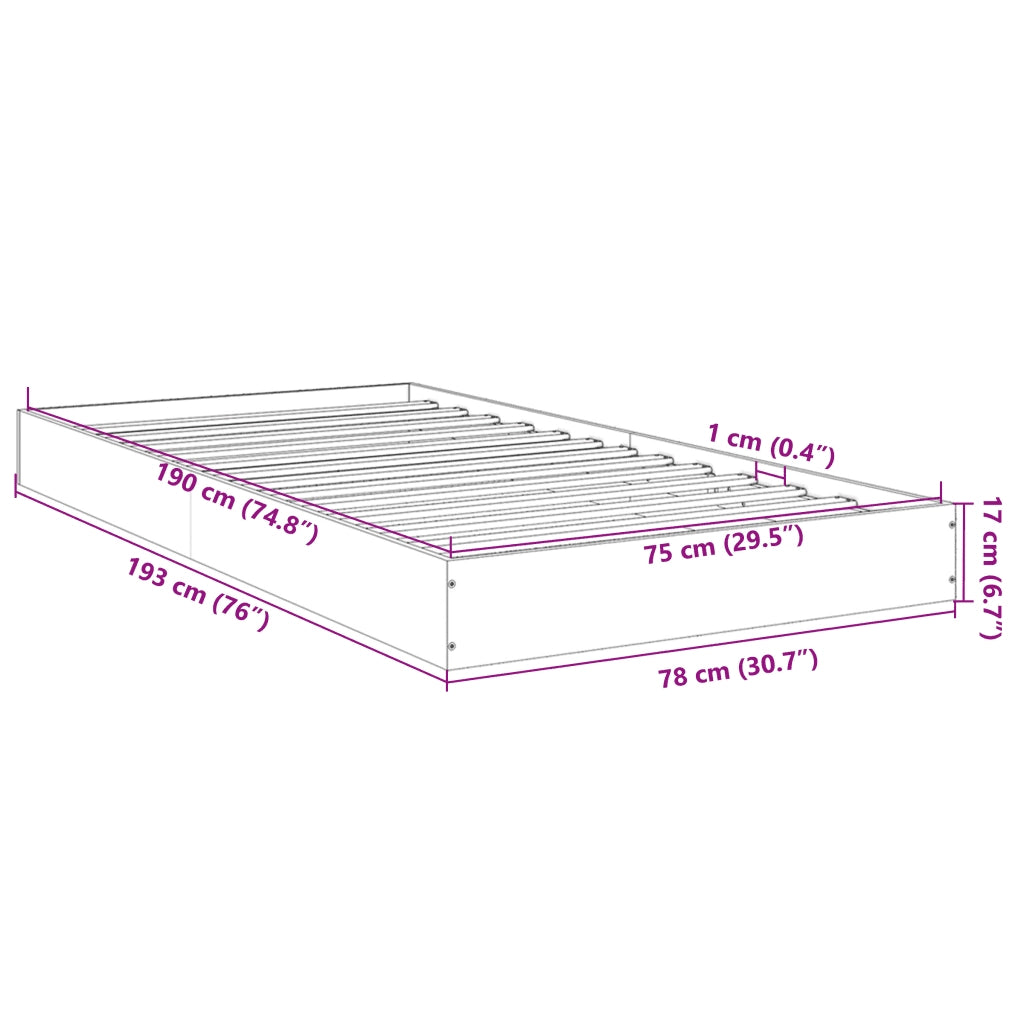 Giroletto Grigio Cemento 75x190 cm in Legno Multistrato 842080
