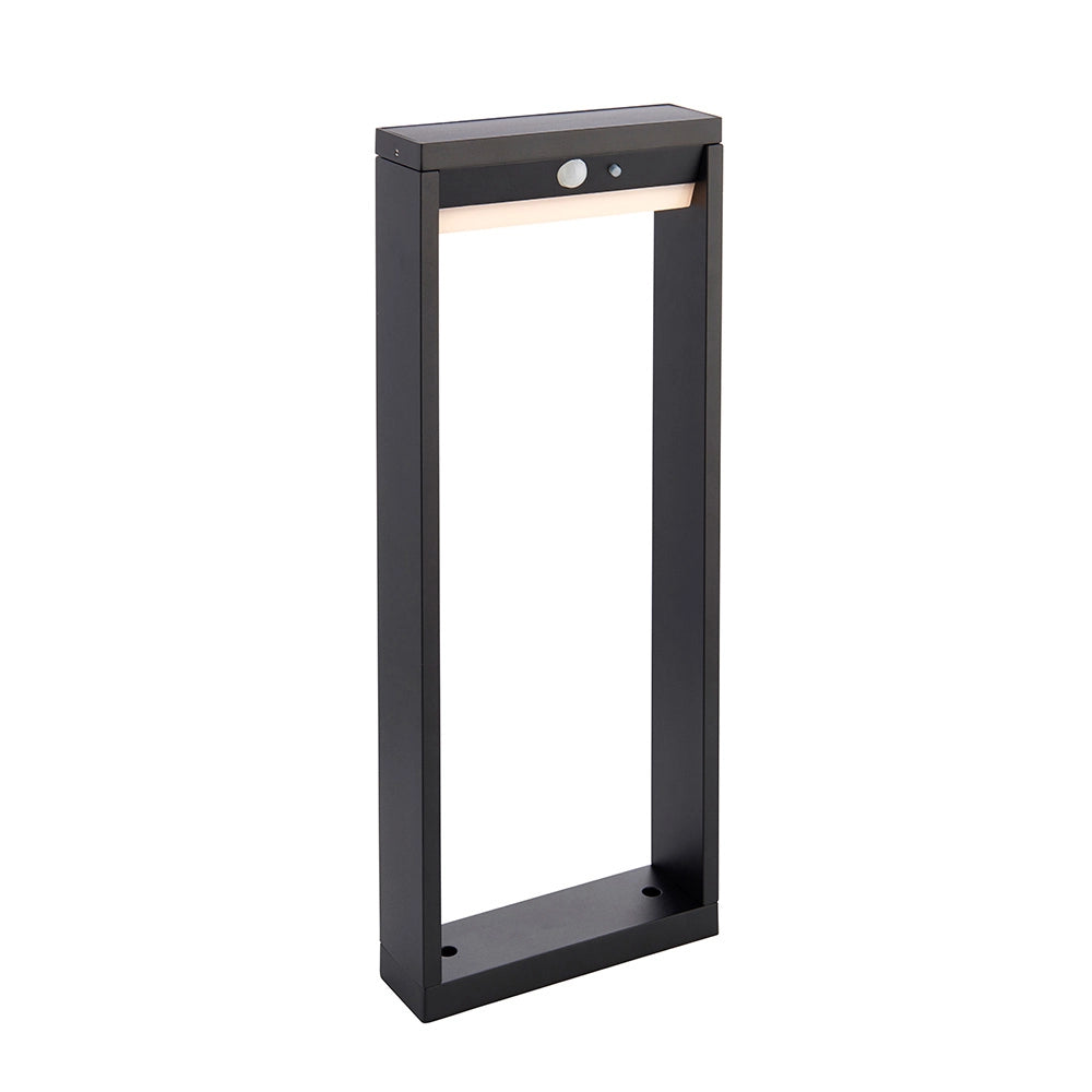 Paletto solare giardino 50cm con sensore PIR nero LED