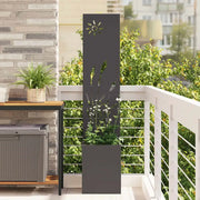 Schermo per privacy in giardino Traforo Nero 32 x 150 cm 876357