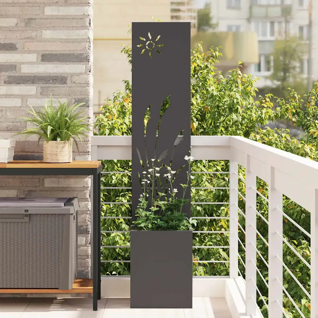 Schermo per privacy in giardino Traforo Nero 32 x 150 cm 876357